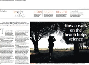 Sunday Times - How a walk on the beach helps science