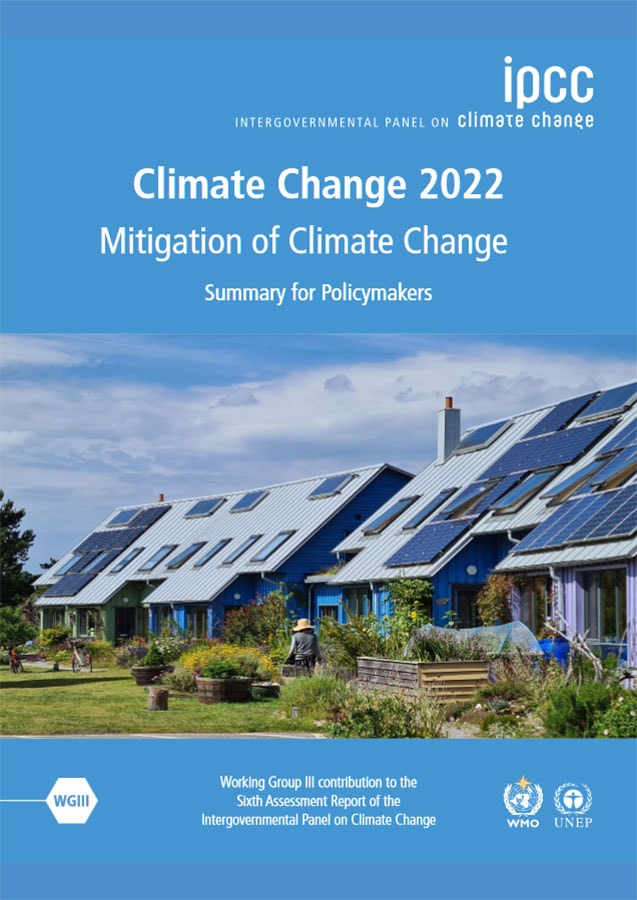 IPCC 2022 Climate Change 2022 – Mitigation of Climate Change – Summary for Policymakers